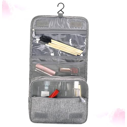 HONMEET Multifunktionaler Großer Kulturbeutel mit Haken Faltbare Hängende Reisetasche Atmungsaktiv Große Kapazität Mehrere Fächer Sicherer Reißverschluss Tragbar für Damen und Herren von HONMEET