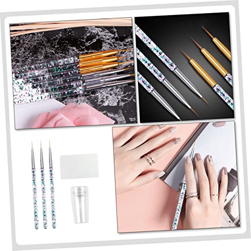 HONMEET Nail Art Pen mit Feinen Nagellackpinseln und Transparentem Stempel DIY Nageldesign Werkzeug für Präzises Zeichnen für Nagelpflege und Kreative Maniküre von HONMEET