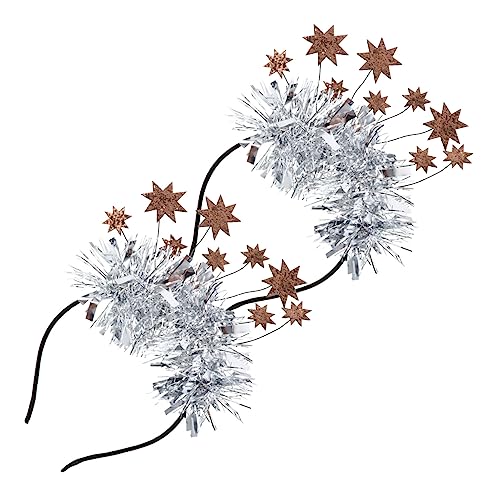 HONMEET Haarreifen Silber Haarband Stirnband Kopfschmuck Ornament Party Hochzeit Kinder Frisur von HONMEET