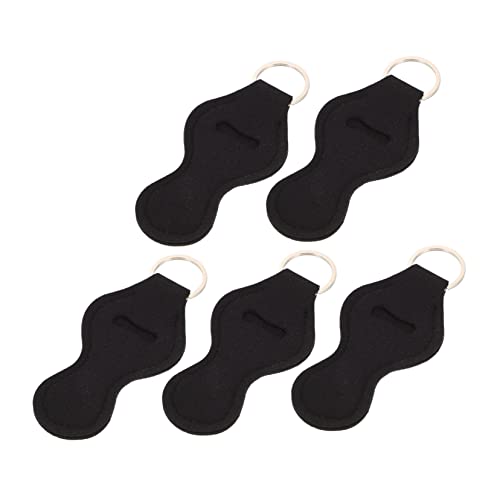 HONMEET 5stücke Lippenstift-schutzhülle Aus Neopren-Halter Schlüsselanhänger Mit Lippenbalsam-Schutz Hülle Cover Für Täglichen Gebrauch Und Reisen von HONMEET
