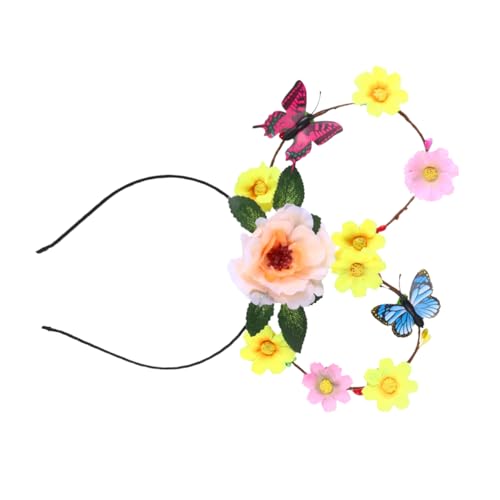 HONMEET Blumen-haarreif Mit Künstlichen Blumen Perfektes Haarschmuck-accessoire Für Partys Und Cosplay Leicht Und Rutschfest Eine Fröhliche von HONMEET