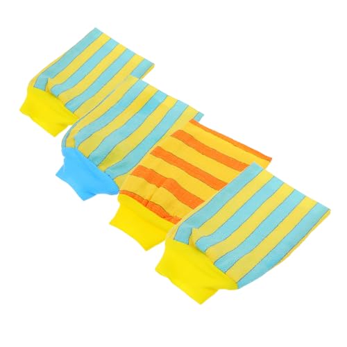 HONMEET Peeling-körperwäscher-fäustlinge 4 Stück Dusch- Und Badehandschuhe Für Männer Und Frauen Hals Und Füße Zufälliger Stil von HONMEET