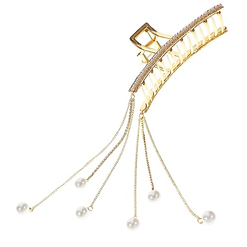 HONMEET Luxuriöse Haarklammer mit Quaste Perlen-Haarspange Haarklammern für Damen elegantes Haar-Accessoire für Mädchen große Haarspangen für Frauen HONMEET Luxuriöse Haarklammer mit Quaste Perlen-Haarspange Haarklammern für Damen elegantes Haar-Accessoire für Mädchen große Haarspangen für Frauen von HONMEET