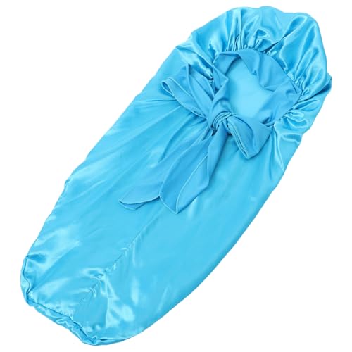 HONMEET Satin Schlafhaube Für Lange Lockige Haare Atmungsaktive Verstellbare Damen Kopfbedeckung Zum Schutz Frisur Für Nachtgebrauch Und Spa-anwendungen Himmelblau von HONMEET