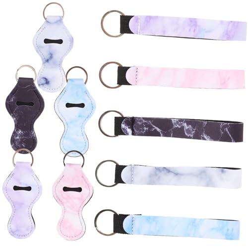 HONMEET 10stücke Neopren Lippenstift-halter Schlüsselanhänger Mit Aufbewahrungstasche Für Lippenstift Und Lipgloss Tragbar Und Robust HONMEET 10stücke Neopren Lippenstift-halter Schlüsselanhänger Mit Aufbewahrungstasche Für Lippenstift Und Lipgloss Tragbar Und Robust von HONMEET