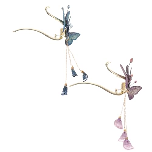 HONMEET 2stücke Schmetterlings-haarspange Aus Metall Für Damen Schmetterlings-haarschmuck Haarspangen Für Dickes Haar Ästhetischer Haarschmuck Für Täglichen Gebrauch von HONMEET
