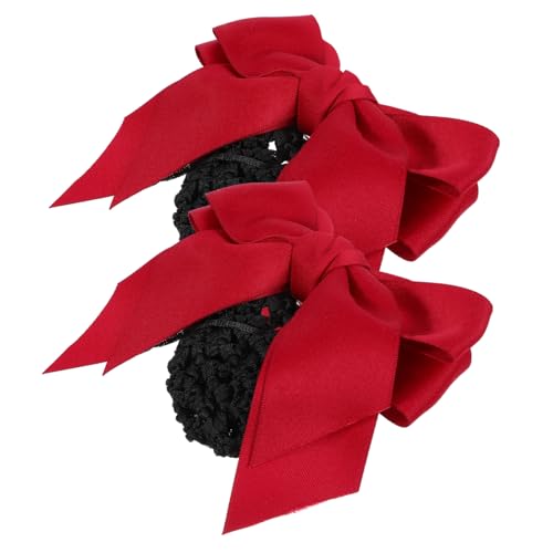 HONMEET Haarknoten-abdeckung Netzclip Mit Schleife Für Damen 2er-pack Stilvolle Haarknoten-netzabdeckung Für Anlässe von HONMEET