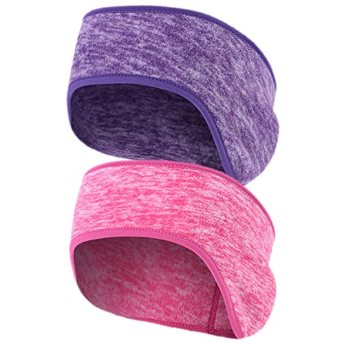 HONMEET Stirnband 2er Satz Ohrenschützer Ohrenwärmer Für Winter Sport Atmungsaktiv Schnelltrocknend Wiederverwendbar von HONMEET