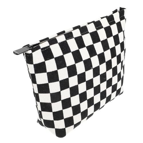 HONMEET Toilettentasche Aus Corduroy Kosmetiktasche Für Damen Tragbare Reise-Organizer Für Make-up Und Toilettenartikel Stilvolle Aufbewahrungslösung Kariert HONMEET Toilettentasche Aus Corduroy Kosmetiktasche Für Damen Tragbare Reise-Organizer Für Make-up Und Toilettenartikel Stilvolle Aufbewahrungslösung Kariert von HONMEET