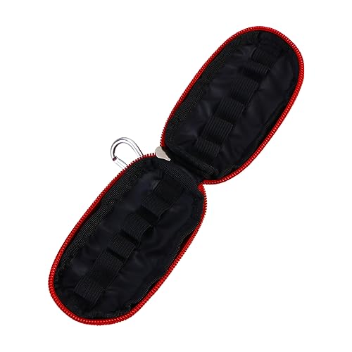 HONMEET Ölkoffer Für Ätherische Ölflaschen Schlüsseletui Mit Transparenter Oberfläche Stabile Reißverschlüsse Tragbare Henkeltasche Für Reisen Und Zuhause Fasst Ölflaschen Rot von HONMEET