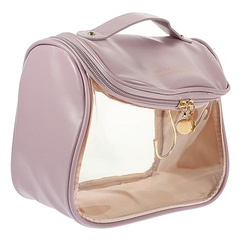HONMEET Reise-Kosmetiktasche Für Damen Große Kapazität Tragbar Mit Fenster Für Toilettenartikel Und Make-up von HONMEET