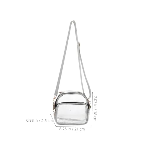 HONMEET Transparente Damen Umhängetasche PVC Geruchsfrei Leicht Langlebig Vielseitig Einsetzbar Schultertasche Crossbody Bag für Konzerte Stadion Shopping Alltag von HONMEET