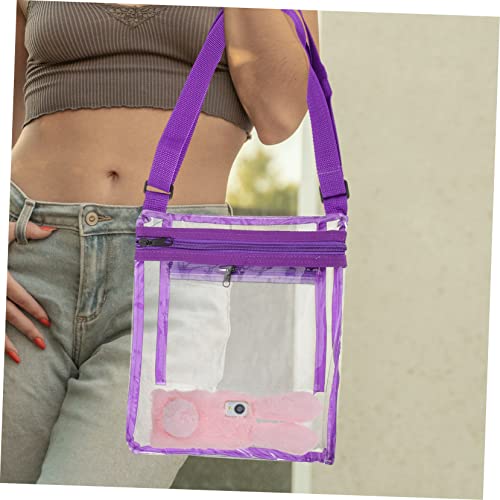 HONMEET Transparente Handtasche mit Verstellbarem Schultergurt Leichte Clutch für Stadion Musik und Sportveranstaltungen Multifunktionale Kleine Geldbörse Aufbewahrung für Handy und von HONMEET