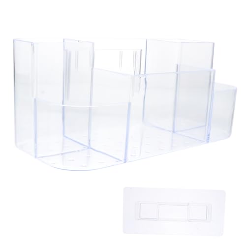 HONMEET Transparenter Kosmetik-organizer Mit Mehrfach-gitter Badezimmer-toilettenset Wandmontage-box Für Seife Duschgel Parfümflaschen Und Make-up-artikel Hochwertiger Kunststoff Langlebig von HONMEET