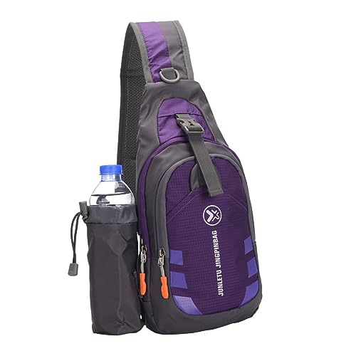 HONMEET Sport-umhängetasche Für Herren Sling Bag Als Brusttasche Crossbody-Rucksack Aus Verschleißfestem Material Mit Abnehmbarer Trinkflaschenhalterung Für Wanderreisen Und Täglichen von HONMEET