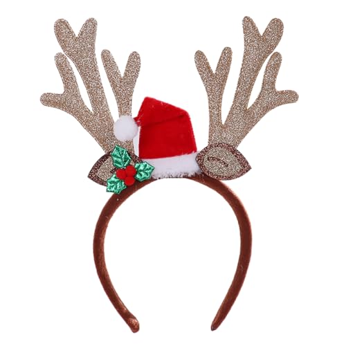 HONMEET 1stück Weihnachts Geweih Haarband Für Erwachsene Und Lustiger Antlers Haarschmuck Für Partys Aufführungen Und Tägliches Tragen Leicht Strapazierfähig Verformbar von HONMEET