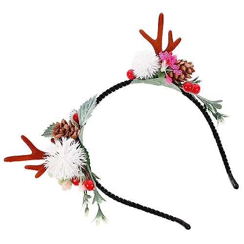 HONMEET Weihnachten Stirnband Mit Antlers Cosplay-accessoire Für Weihnachtsfeiern Entzückendes Haarband Für Damen Für Festliche Anlässe Und Fotoshootings von HONMEET