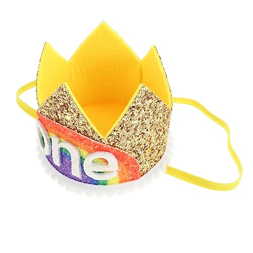 HONMEET Geburtstagskrone Zahlen Für Kinder Regenbogenkrone Tiara Kopfschmuck Für Geburtstagspartys Partygeschenke von HONMEET