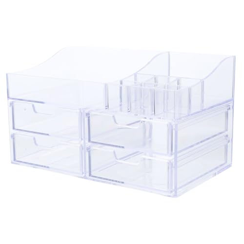 HONMEET Kosmetiktisch Organizer Mit Schubladen Aufbewahrungskiste Für Schminktisch Schlafzimmer-organizer Für Kleinigkeiten Mehrschichtiger Schreibtisch-organizer von HONMEET