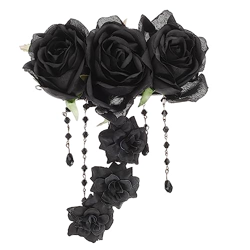 HONMEET Flower Haarclip Dunkelblaues Haarschmuck-accessoire Für Halloween-feiern Stilvoll Und Langlebig Für Frauen Und Mädchen Um Jeden Look Zu Bereichern von HONMEET