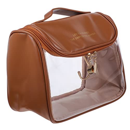 HONMEET Transparente Reisetasche Für Make-up Leicht Tragbar Kosmetiktasche Mit Aufbewahrungsbox Für Camping Und Geschäftsreise Kleine Organizer-Tasche Für Tägliche Hygieneartikel von HONMEET