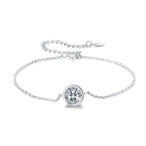 Damen Schmuck Rund Ring Armbänder Platin Kette plattiert Einstellbar Hummer Verschluss Damen zarte Armbänder von HOOBN