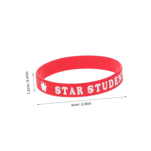 HOODANCOS 10 Stück Bunte Silikonarmbänder für Schüler Stern Auszeichnung Armband Lehrer Anerkennung Klassenzimmer Schmuck Belohnung von HOODANCOS