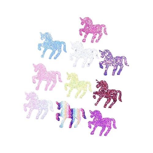 HOODANCOS 10 Stück Glitzer Haarspangen Einhorn Haarclips für Mädchen Bunte Haarschmuck Accessoires für Partys und Besondere Anlässe Befestigungspins von HOODANCOS