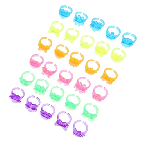 HOODANCOS 100 Stück Kunststoffringe für Bunte Spielringe für Rollenspiele und Verkleidungen Leicht Langlebig als Partygeschenk für Festlichkeiten Zufällige Farbe von HOODANCOS
