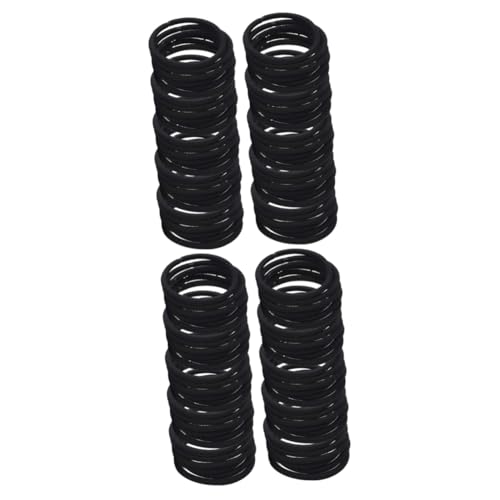 HOODANCOS 100stücke Haargummis Aus Nylon Elastische Gummibänder Für Zopf Und Dutt Für Erwachsene Und Junge Mädchen Metallfrei Schwarz Robust Und Langlebig von HOODANCOS
