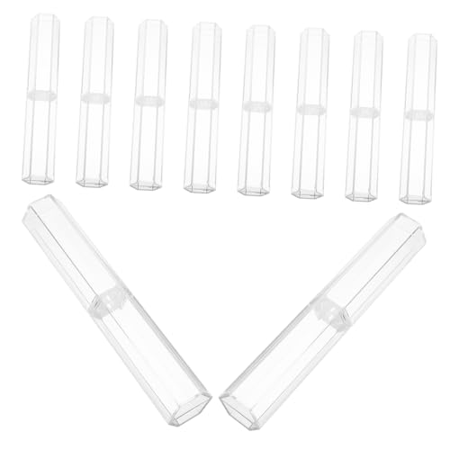 HOODANCOS 10stücke Transparente Stiftetuis Kugelschreiber-geschenkboxen Kompakte Bleistift-aufbewahrungskoffer Kleine Stiftbehälter Leer von HOODANCOS