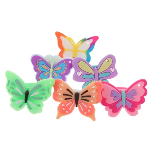 HOODANCOS 12 Stück Teiliges Kleine Bunte Schmetterlingsringe Kinderspielzeug Dekorative Ringe für Mädchen Party Mitbringsel Geschenk Süße Fingerringe von HOODANCOS