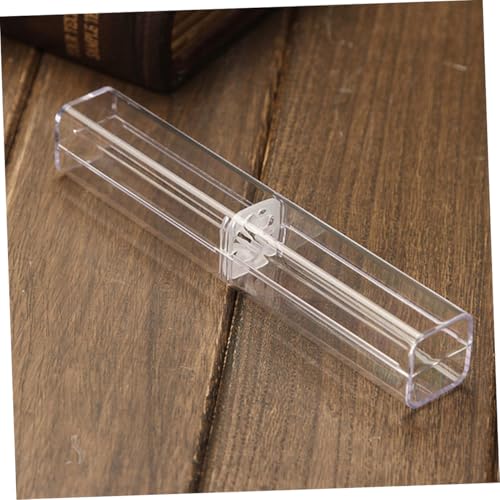 HOODANCOS 12 Stück Teiliges Transparentes Tragbares Stifteetui aus Hochwertigem Kunststoff Einzelnes Federmäppchen für Schüler und Büro Leichte Robuste Aufbewahrungsbox zum Schutz und von HOODANCOS