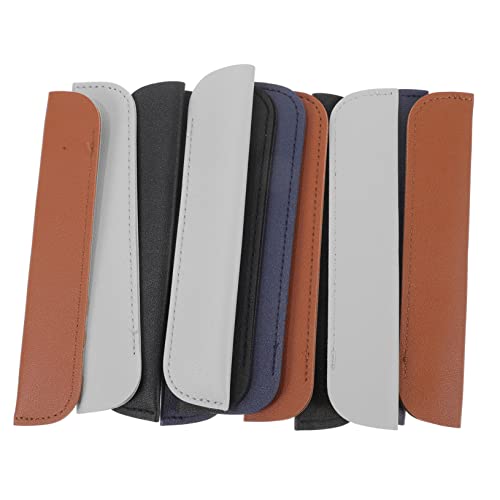 HOODANCOS Leder Stifthülle Für Einen Einzelnen Stift 12 Stück Wiederverwendbar Leicht Zu Reinigen Schwarz Braun Grau Dunkelblau Für Kinder Und Erwachsene von HOODANCOS