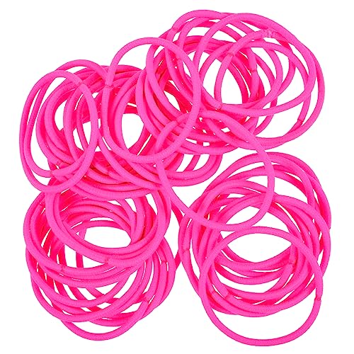 HOODANCOS 150stücke Elastische Haargummis Aus Nylon Fluoreszierende Pinke Haarbinder Für Junge Mädchen Und Erwachsene Für Pferdeschwänze Und Sportliche Aktivitäten von HOODANCOS