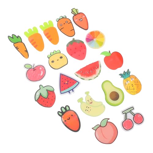 HOODANCOS 19 Stück Acryl Erdbeere Wassermelone Kirsche Abzeichen Bunte Dekoration für Kleidung und Sommerpartys von HOODANCOS