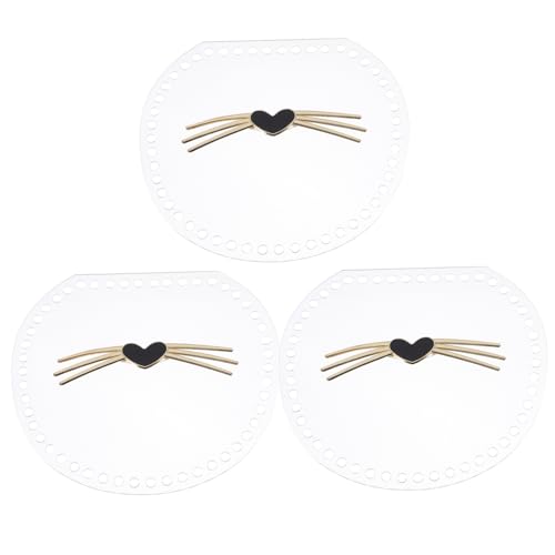 HOODANCOS Selbstgemacht Gewebte Tasche Handgemachte Katzen Accessoires Transparentes Acrylbrett Bastelmaterial für Taschen 3 Stück von HOODANCOS