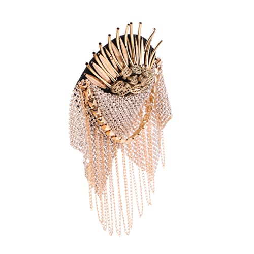 HOODANCOS 1stück Quasten Schulterklappe Epaulette Dekoration Für Anzug Einzigartiges Design Mit Sicherheitsnadel Modisches Accessoire Für Outfits Und Retro-jeans Goldene Farbe von HOODANCOS