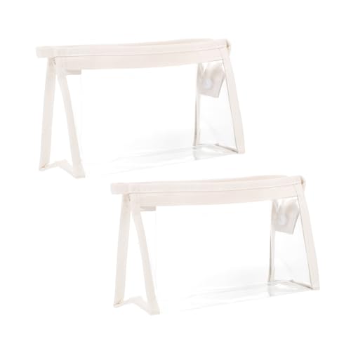 HOODANCOS 2 Stück Großes Transparentes Federmäppchen Stiftetasche mit Großer Kapazität Leichte Tragbare Schreibwarenaufbewahrung Multifunktionale Stifttasche für Schule Büro und Reise von HOODANCOS