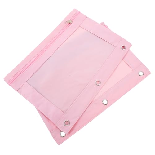HOODANCOS 2stücke Pack Federmäppchen Ring-Ordner Mit Sichtfenster Reißverschluss Verstärkten Ösen Für Ordner Aus Canvas-Material Für Schreibwaren Und Organisation Unterwegs von HOODANCOS