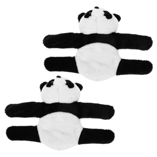 HOODANCOS 2 Stück Plüsch Panda Slap Armband Kuscheltier Slap Bracelet für Partygeschenk für Geburtstage Halloween Weihnachten und Mehr von HOODANCOS