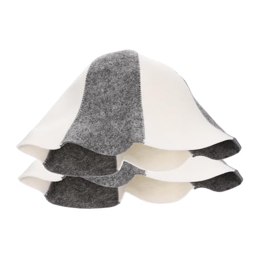 HOODANCOS 2stücke Saunahut Aus Filz Für Damen Saunahaube Wiederverwendbar Wasserabsorbierend Tragbar Für Hause Bade Hut Duschhut von HOODANCOS