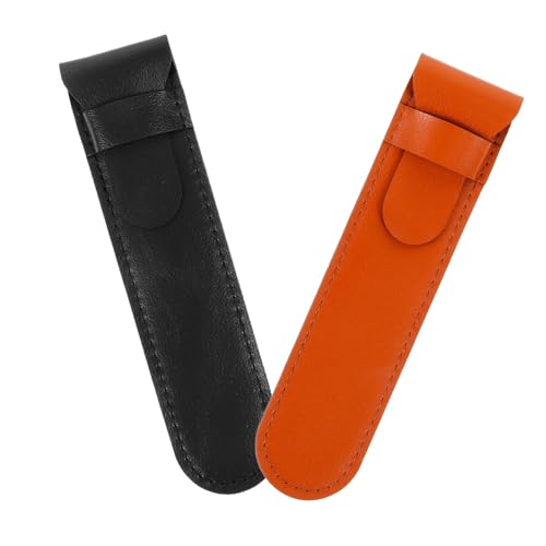 HOODANCOS 2stücke Kunstleder Stifthülle Eleganter Stift Organizer Für Füllfederhalter Und Kugelschreiber Schützende Stift Tasche Für Büro Und Unterwegs von HOODANCOS