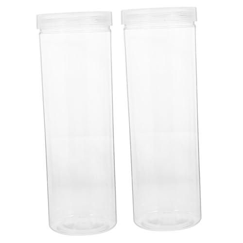 HOODANCOS 2 Stück transparenter Stifthalter Inhaber Federmäppchen Zylinder Schreibwaren Aufbewahrungsboxen transparentes Federmäppchen Kugelschreiberboxen Bleistiftfälle Etui Plastik von HOODANCOS