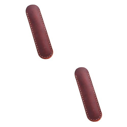 HOODANCOS 2 Stücke Stilvolle Leder Stift Fall Handgemachte Füllfederhalter Beutel Schutzhülle Geburtstag Jahrestag Weihnachten von HOODANCOS