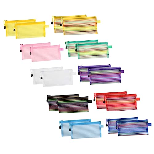 HOODANCOS 20 Stück Multi Funktions Federmäppchen Teiliges Tragbare und Verschleißfeste Stiftaufbewahrungstasche für Stifte Kosmetik und Bürobedarf Zufällige Farben Zufällige Zufällige Farbe von HOODANCOS