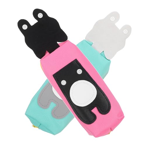 HOODANCOS 2stücke Federmäppchen Aus Segeltuch Mit Cartoon-Katze Tragbar Für Schule Reisen Zuhause Aufbewahrungsbeutel Für Junge Mädchen Praktisch Und Geräumig von HOODANCOS