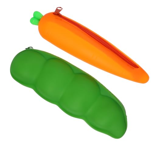 HOODANCOS 2stücke Silikon-stiftetasche Mit Reißverschluss Großkapazitiver Stift-Organizer Leicht Zu Tragen Öffnen Klein Und Robust Wiederverwendbar Und Einfach Zu Reinigen Design Als von HOODANCOS