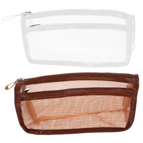 HOODANCOS 2stücke Doppellagige Stiftetasche Mesh Große Kapazität Für Stifte Bleistifte Und Schreibwaren Und Praktischer Organizer Für Schule Und Büro von HOODANCOS