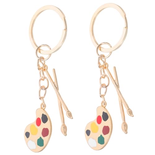 HOODANCOS 2stücke Schlüsselanhänger Gouache-paletten-design Hübscher Taschenanhänger Für Mädchen Paletten-schlüsselanhänger Als Reisesouvenir Zum Aufhängen An Schlüsseln Oder von HOODANCOS
